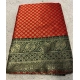 Generic Women's Jacquard Printed Saree With Unstitched Blouse 5.5Mtr (Red)