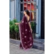 Generic Women's Faux Shimmer Floral Embroidery Ready to wear Saree With Unstitched Blouse 5.5Mtr (Maroon) Generic Women's Faux Shimmer Floral Embroidery Ready to wear Saree With Unstitched Blouse 5.5Mtr (Maroon)