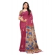 Generic Women's Linen Printed Saree With Unstitched Blouse 5.5Mtr (Purple) Generic Women's Linen Printed Saree With Unstitched Blouse 5.5Mtr (Purple)