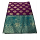 Generic Women's Jacquard Printed Saree With Unstitched Blouse 5.5Mtr (Purple)