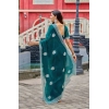 Generic Women's Faux Shimmer Floral Embroidery Ready to wear Saree With Unstitched Blouse 5.5Mtr (Teal) Generic Women's Faux Shimmer Floral Embroidery Ready to wear Saree With Unstitched Blouse 5.5Mtr (Teal)