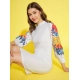 Generic Women's Polyester Lycra Printed Long Sleeve Dress (Multicolor) Generic Women's Polyester Lycra Printed Long Sleeve Dress (Multicolor)