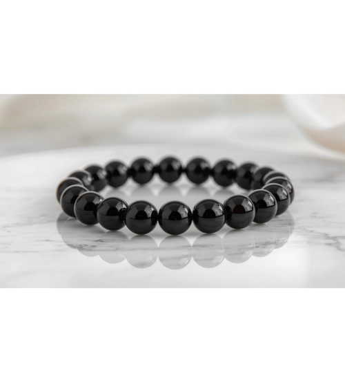 Generic Natural Crystal 8mm Black Obsidian Bracelet (Black) Generic Natural Crystal 8mm Black Obsidian Bracelet (Black)