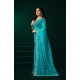 Generic Women's Net Sequence Saree With Unstitched Blouse 5.5Mtr (Turquoise) Generic Women's Net Sequence Saree With Unstitched Blouse 5.5Mtr (Turquoise)