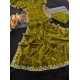Generic Women's Slik Embellished Saree With Unstitched Blouse 5.5Mtr (Green)