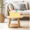 Generic Cotton 8x3 Inch Round 1 Pcs Bedside Organizer With Out Lid (Yellow)