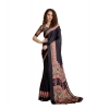 Generic Women's Satin Crepe Printed Saree With Unstitched Blouse 5.5Mtr (Black) Generic Women's Satin Crepe Printed Saree With Unstitched Blouse 5.5Mtr (Black)
