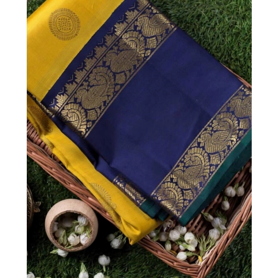 Generic Women's Soft Litchi Silk Jacquard Work Saree With Unstitched Blouse 5.5Mtr (Yellow) Generic Women's Soft Litchi Silk Jacquard Work Saree With Unstitched Blouse 5.5Mtr (Yellow)