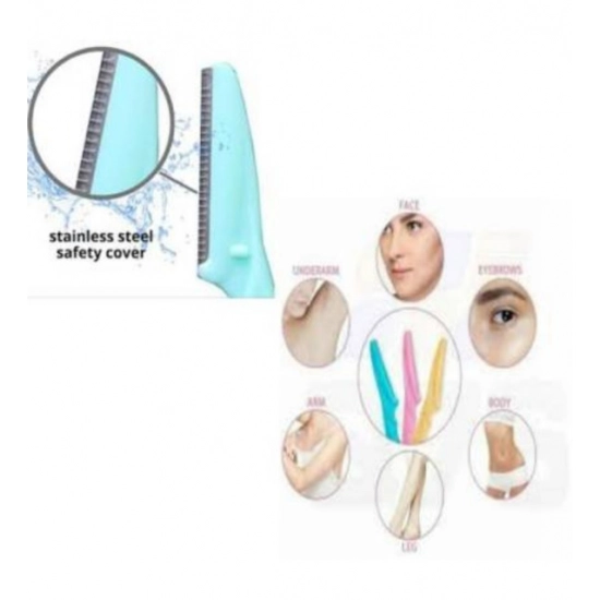 Generic Pack of 3_Facial Razor Set Eyebrow and Face Shaving Trimmer (Color: Assorted )
