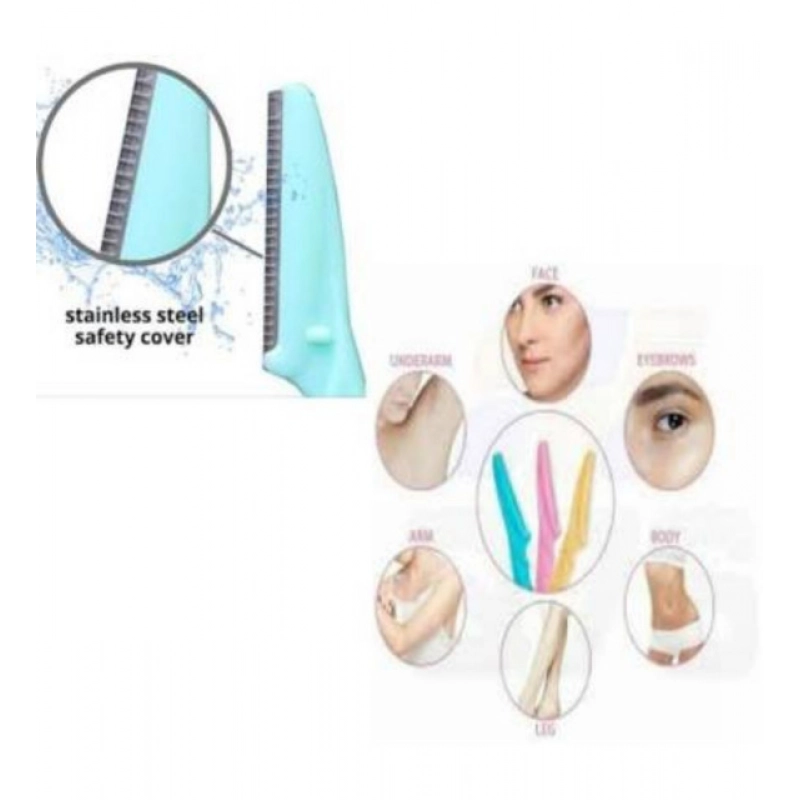 Generic Pack of 3_Facial Razor Set Eyebrow and Face Shaving Trimmer (Color: Assorted )