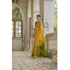 Generic Women's Silk_Blend Ethnic Ikat Pattern Saree With Unstitched Blouse 5.5Mtr (Yellow)