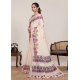 Generic Women's Linen Floral Printed Saree With Unstitched Blouse 5.5Mtr (Cream) Generic Women's Linen Floral Printed Saree With Unstitched Blouse 5.5Mtr (Cream)