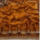 Generic Women's Slik Embellished Saree With Unstitched Blouse 5.5Mtr (Orange)