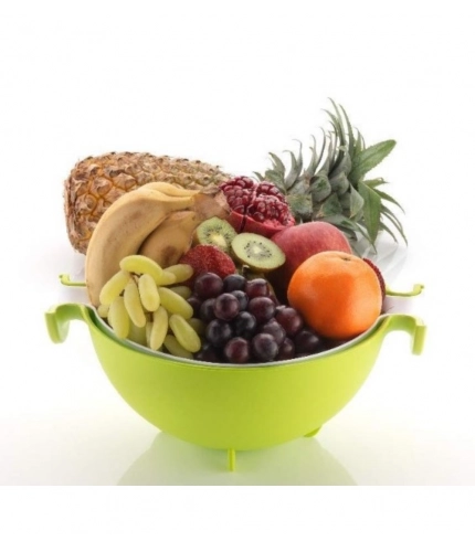 Generic Pack Of 3_Multifunctional Vegetable And Fruit Draining Basket – (Color: Assorted)