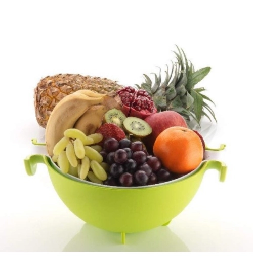 Generic Pack Of 3_Multifunctional Vegetable And Fruit Draining Basket – (Color: Assorted)