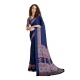 Generic Women's Satin Crepe Printed Saree With Unstitched Blouse 5.5Mtr (Navy Blue) Generic Women's Satin Crepe Printed Saree With Unstitched Blouse 5.5Mtr (Navy Blue)
