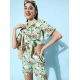 Generic Women's Polyester Floral Short Sleeve Co-Ord Set (Multicolor) Generic Women's Polyester Floral Short Sleeve Co-Ord Set (Multicolor)