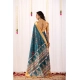 Generic Women's Faux_Banarasi Printed Saree With Unstitched Blouse 5.5Mtr (Teal)