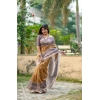 Generic Women's Faux_Tussar Geometric_Print Saree With Unstitched Blouse 5.5Mtr (Mustard)