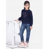 Generic Girl's Fleece Embellished Long Sleeves Sweatshirt (Navy Blue) Generic Girl's Fleece Embellished Long Sleeves Sweatshirt (Navy Blue)
