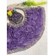 Generic Women's Star Georgette Embroidered Saree With Unstitched Blouse 5.5Mtr (Purple)