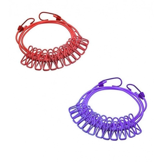 Generic Pack of 2 Nylon Cloth Drying Rope (Multicolor) Generic Pack of 2 Nylon Cloth Drying Rope (Multicolor)