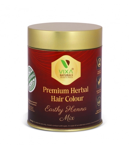 Generic Women's Vixa Naturals Dark Brown Mix Hair Color | Henna Powder for Hair | Natural Black Herbal Hair Dye | Organic Mehndi with Indigo, Tulsi, Baheda &amp; Thankuni | 25g x 8