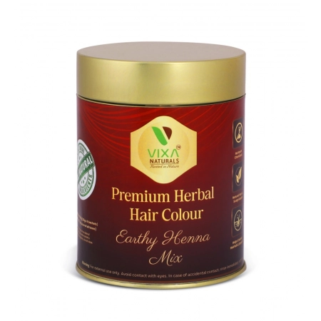 Generic Women's Vixa Naturals Dark Brown Mix Hair Color | Henna Powder for Hair | Natural Black Herbal Hair Dye | Organic Mehndi with Indigo, Tulsi, Baheda &amp; Thankuni | 25g x 8