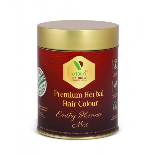 Generic Women's Vixa Naturals Dark Brown Mix Hair Color | Henna Powder for Hair | Natural Black Herbal Hair Dye | Organic Mehndi with Indigo, Tulsi, Baheda &amp; Thankuni | 25g x 8