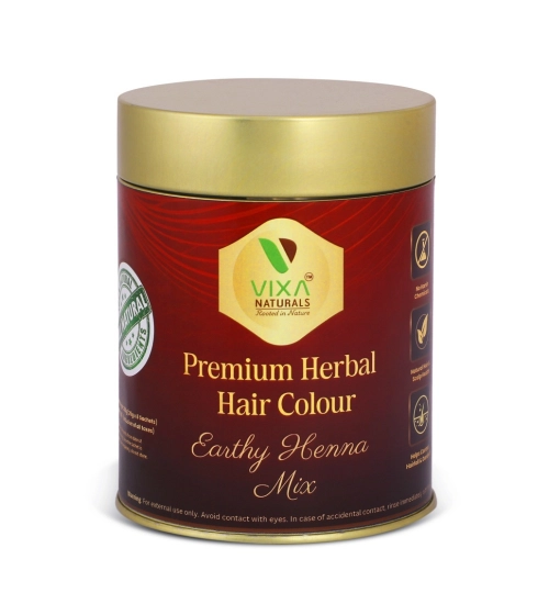 Generic Women's Vixa Naturals Dark Brown Mix Hair Color | Henna Powder for Hair | Natural Black Herbal Hair Dye | Organic Mehndi with Indigo, Tulsi, Baheda &amp; Thankuni | 25g x 8