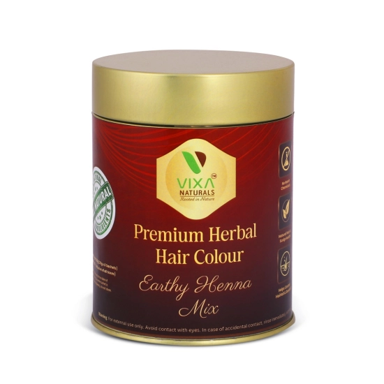 Generic Women's Vixa Naturals Dark Brown Mix Hair Color | Henna Powder for Hair | Natural Black Herbal Hair Dye | Organic Mehndi with Indigo, Tulsi, Baheda &amp; Thankuni | 25g x 8