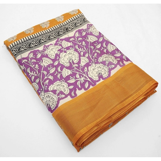 Generic Women's Cotton Blend Printed Saree With Unstitched Blouse 5.5Mtr (Yellow) Generic Women's Cotton Blend Printed Saree With Unstitched Blouse 5.5Mtr (Yellow)