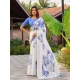 Generic Women's Georgette Floral & Butterfly Printed Saree With Unstitched Blouse 5.5Mtr (Off White-Blue) Generic Women's Georgette Floral & Butterfly Printed Saree With Unstitched Blouse 5.5Mtr (Off White-Blue)