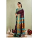 Generic Women's Silk Blended Jaquard Woven Saree With Unstitched Blouse 5.5Mtr (Purple)