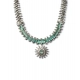 Generic Women's Brass Silver Plated Necklace set (Turquoise)