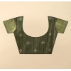 Generic Women's Cotton Blend Printed Saree With Unstitched Blouse 5.5Mtr (Green)
