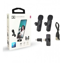 Generic Plastic K9 Microphone, Digital Mini Portable Recording Clip Mic with Receiver