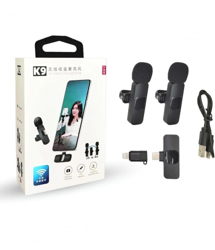 Generic Plastic K9 Microphone, Digital Mini Portable Recording Clip Mic with Receiver