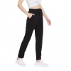 Generic Women's Cotton Solid Elasticated Track Pants (Black)