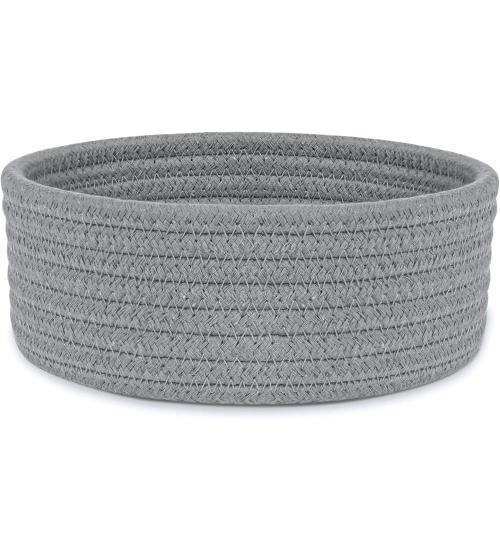 Generic Cotton 8x3 Inch Round 1 Pcs Bedside Organizer With Out Lid (Gray) Generic Cotton 8x3 Inch Round 1 Pcs Bedside Organizer With Out Lid (Gray)
