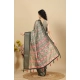 Generic Women's Cotton Silk Floral Printed Saree With Unstitched Blouse 5.5Mtr (Grey)