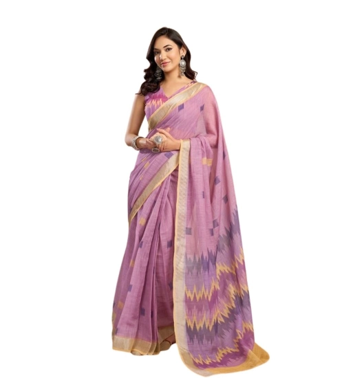Generic Women's Faux Linen Floral Ready to wear Saree With Unstitched Blouse 5.5Mtr (Lavender) Generic Women's Faux Linen Floral Ready to wear Saree With Unstitched Blouse 5.5Mtr (Lavender)