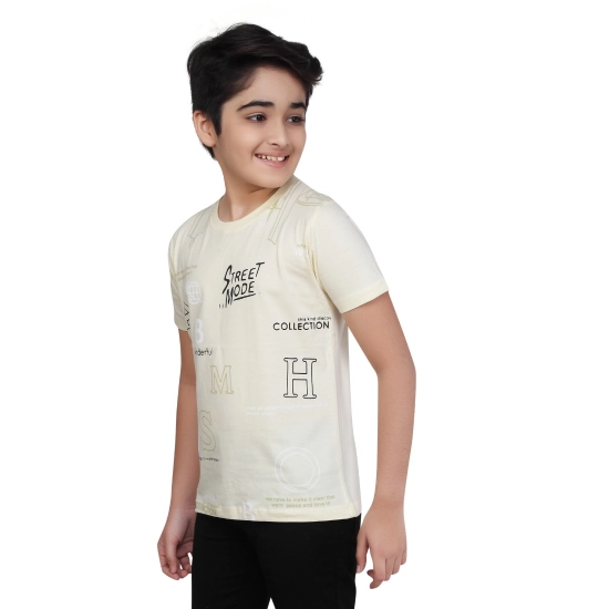 Generic Boy's Cotton Grapic Printed Round Neck T-Shirt (Beige ) Generic Boy's Cotton Grapic Printed Round Neck T-Shirt (Beige )