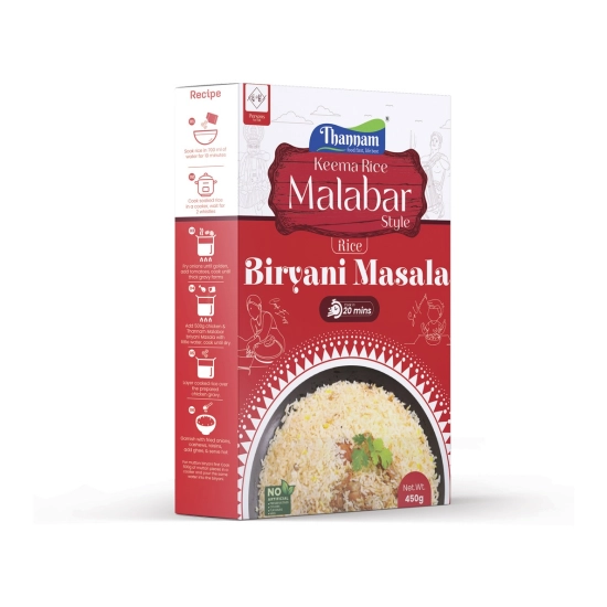 Generic Thannam Malabar Biryani Masala Powder With Rice (450GM) Generic Thannam Malabar Biryani Masala Powder With Rice (450GM)