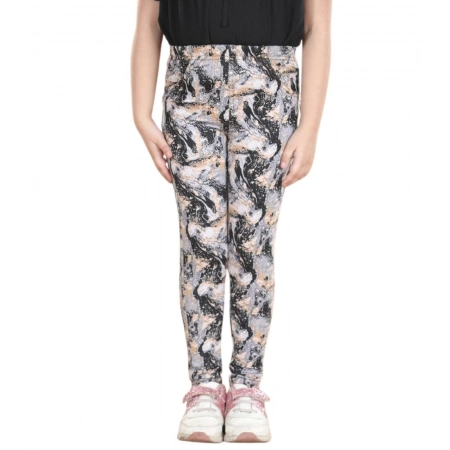 Generic Girl's Cotton Lycra Floral Elasticated Jeggings (Multicolor) Generic Girl's Cotton Lycra Floral Elasticated Jeggings (Multicolor)