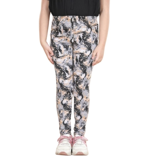 Generic Girl's Cotton Lycra Floral Elasticated Jeggings (Multicolor) Generic Girl's Cotton Lycra Floral Elasticated Jeggings (Multicolor)
