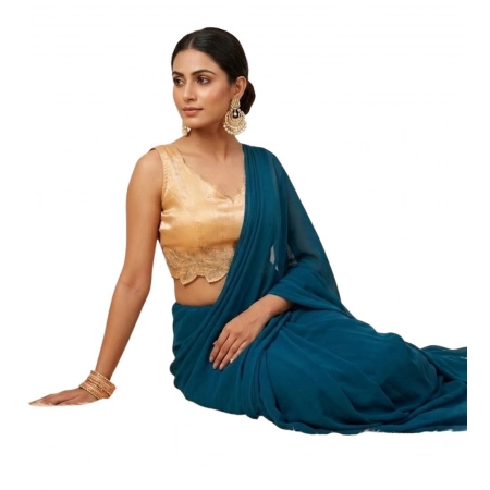 Generic Women's Silk Embroidered Sweetheart Neck Sleeveless Readymade Padded Blouse (Gold, Size 38) Generic Women's Silk Embroidered Sweetheart Neck Sleeveless Readymade Padded Blouse (Gold, Size 38)