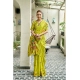 Generic Women's Silk Blend Woven Saree With Unstitched Blouse 5.5 Mtr (Lime)