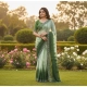 Generic Women's Georgette Striped Saree With Unstitched Blouse 5.5Mtr (Green) Generic Women's Georgette Striped Saree With Unstitched Blouse 5.5Mtr (Green)