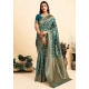 Generic Women's Jacquard Printed Saree With Unstitched Blouse 5.5Mtr (Teal) Generic Women's Jacquard Printed Saree With Unstitched Blouse 5.5Mtr (Teal)